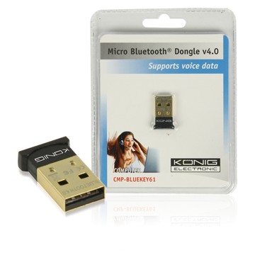  KONIG - Adaptateur Bluetooth V4.0, portée 20 m, USB 2.0
