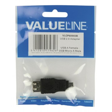 Adaptateur USB 2.0 type A (F) vers Micro-USB 2.0 type B (M)