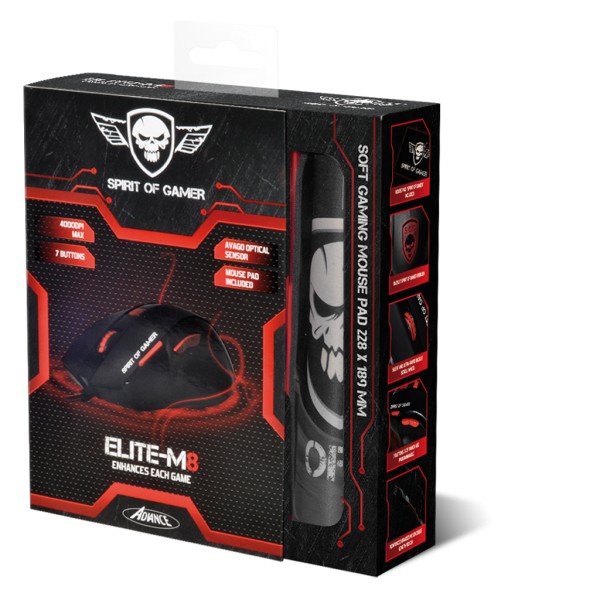 Souris Gamer Filaire SPIRIT OF GAMER Souris gaming ELITE-M80 Spirit of gamer