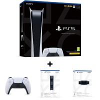 Console PS5 Digital Edition + Manette Dualsense + Station de charge + Caméra