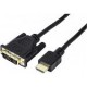 Cordon video DVI-D(M) vers HDMI(M) 