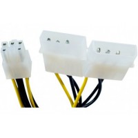 Cordon d'alimentation carte graphique PCI-E 1.0 - Adaptateur molex vers 6 pins, mâle/femelle