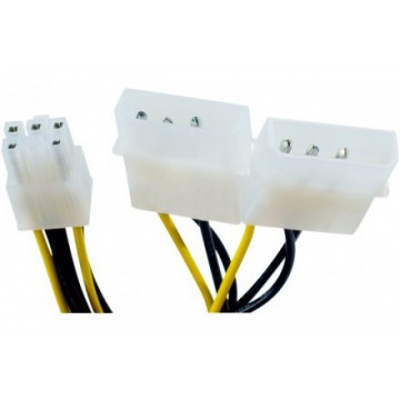 Cordon d'alimentation carte graphique PCI-E 1.0 - Adaptateur molex vers 6 pins, mâle/femelle