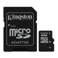  Carte mémoire KINGSTON MICRO SDHC/SDXC - 16 Go, classe 10, adaptateur SD fourni