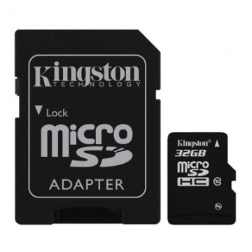 Carte mémoire micro SDHC 32 Go classe 10 avec adaptateur