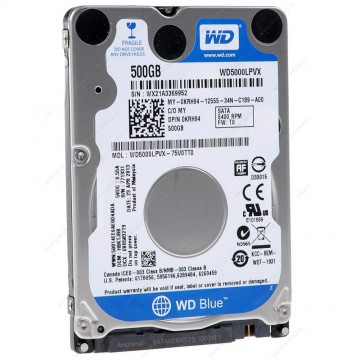 Disque dur 500 Go WD Scorpio Blue 2.5P SATA-600 - 5400 trs/min, Cache 8 Mo, 7 mm, WD5000LPVX